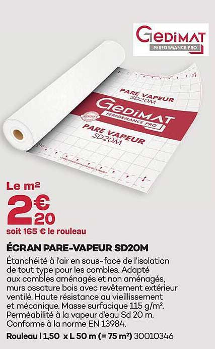 ÉCRAN PARE-VAPEUR SD20M