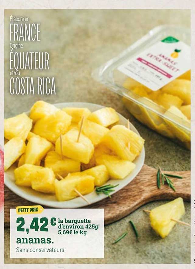 Élaboré en FRANCE Origine EQUATEUR et/ou COSTA RICA
