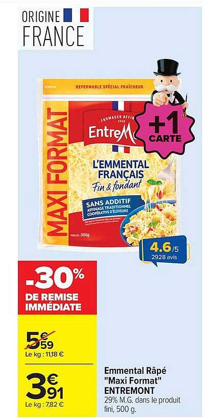 Emmental Râpé "Maxi Format" ENTREMONT