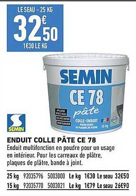 ENDUIT COLLE PÂTE CE 78