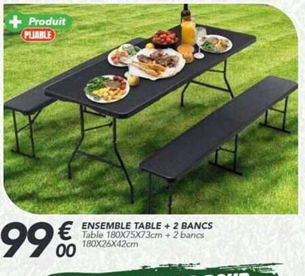 ENSEMBLE TABLE + 2 BANCS