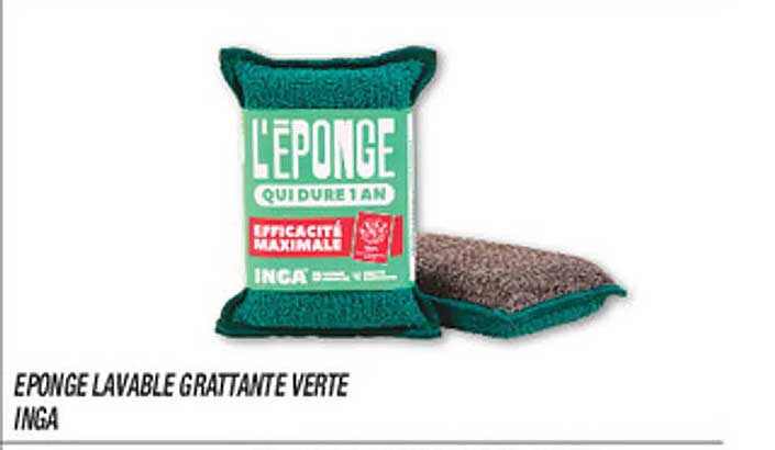EPONGE LAVABLE GRATTANTE VERTE
INGA