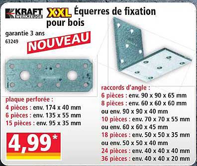 Équerres de fixation pour bois