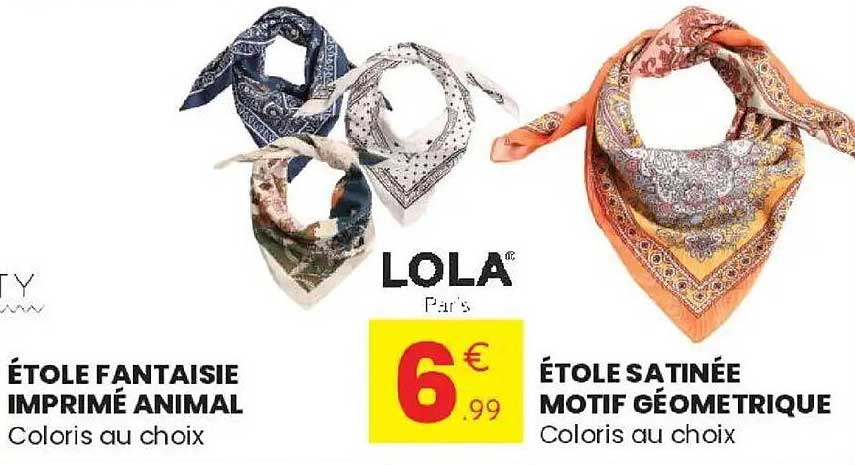 ÉTOLE FANTAISIE IMPRIMÉ ANIMAL