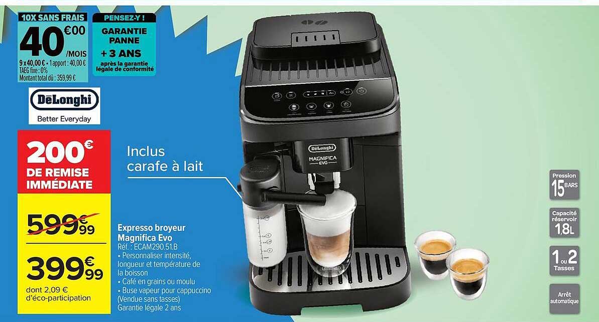 Expresso broyeur Magnifica Evo