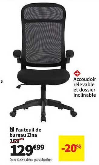 Fauteuil de bureau Zina