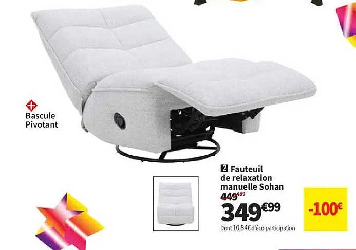 Fauteuil de relaxation manuelle Sohan