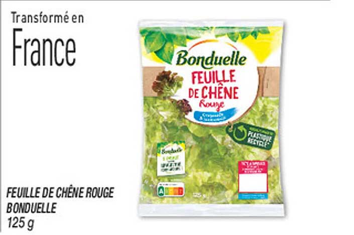 FEUILLE DE CHÊNE ROUGE BONDUELLE 125 g