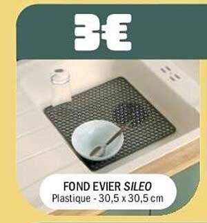 FOND EVIER SILEO Plastique - 30,5 x 30,5 cm
