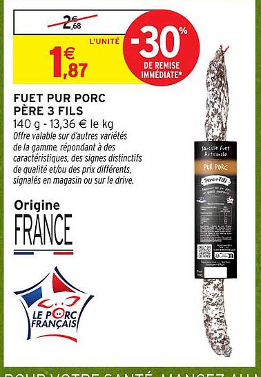 FUET PUR PORC PÈRE 3 FILS