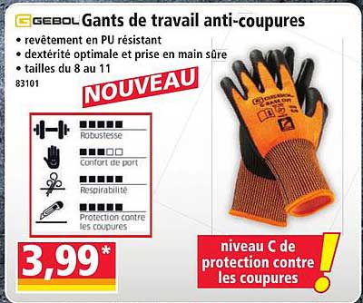 Gants de travail anti-coupures