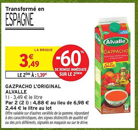 GAZPACHO L'ORIGINAL ALVALLE