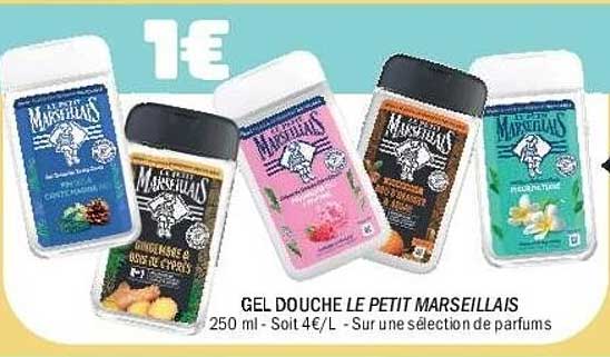 GEL DOUCHE LE PETIT MARSEILLAIS 250 ml - Soit 4€/L - Sur une sélection de parfums