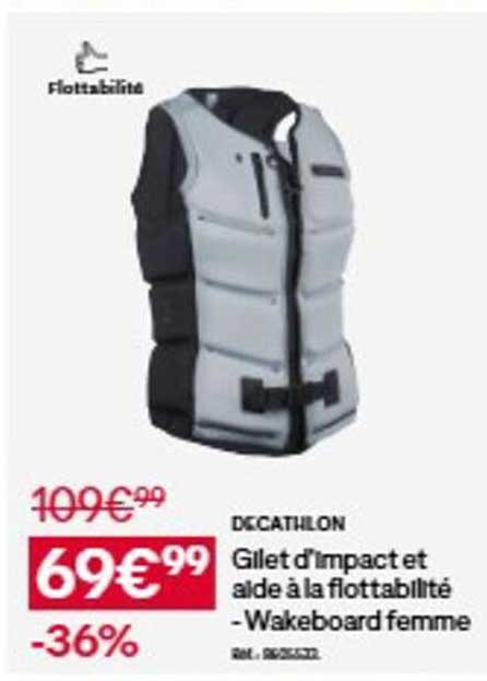 Gilet d'impact et aide à la flottabilité - Wakeboard femme