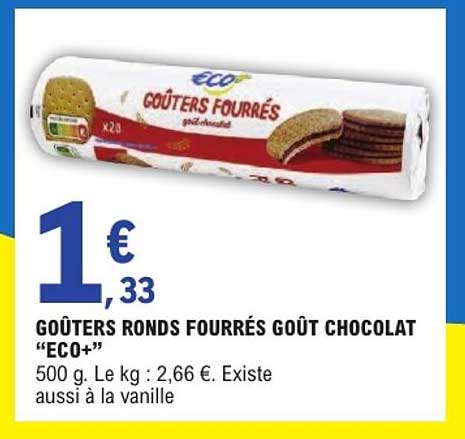 GÔUTERS RONDS FOURRÉS GOÛT CHOCOLAT “ECO+”