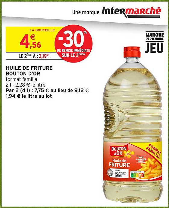 HUILE DE FRITURE BOUTON D'OR