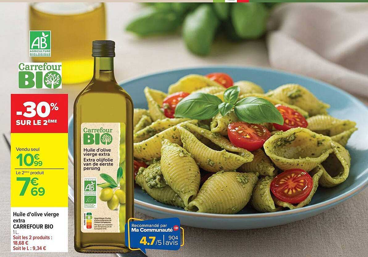 Huile d'olive vierge extra CARREFOUR BIO