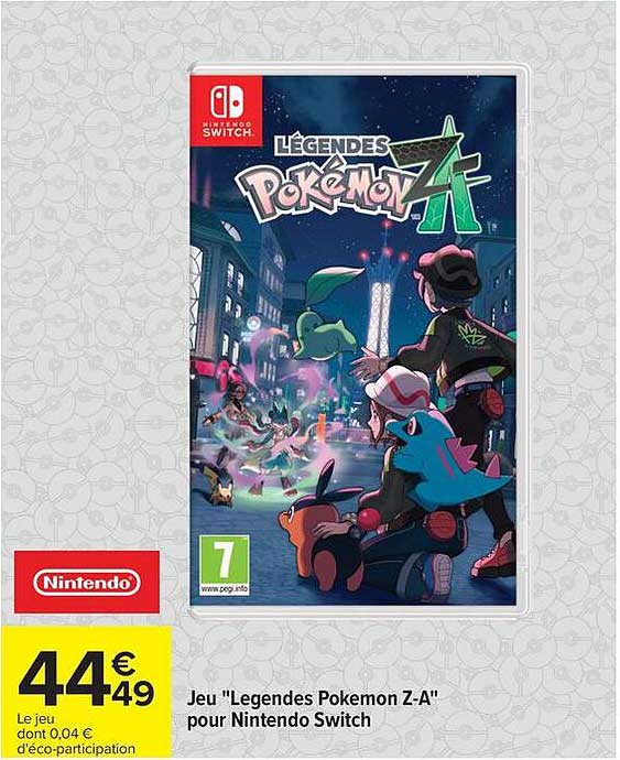 Jeu "Legendes Pokemon Z-A" pour Nintendo Switch