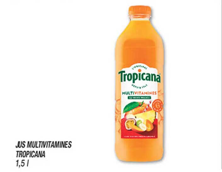 JUS MULTIVITAMINES TROPICANA 1,5 l