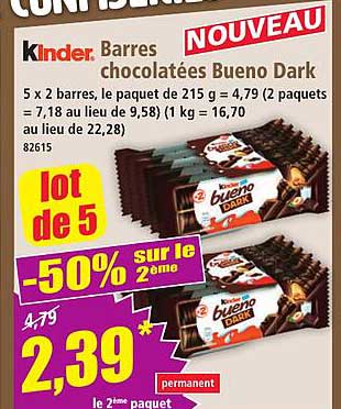 Kinder Barres chocolatées Bueno Dark
