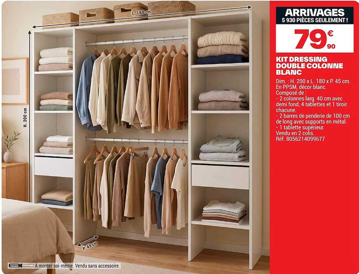 KIT DRESSING DOUBLE COLONNE BLANC