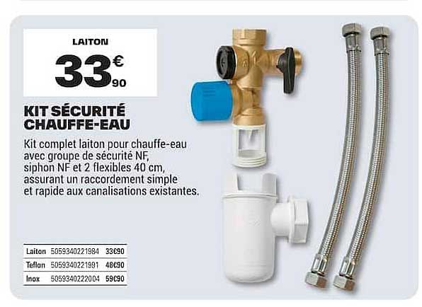 KIT SÉCURITÉ CHAUFFE-EAU