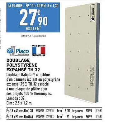 LA PLAQUE - EP. 13 + 40 MM. R = 1,30