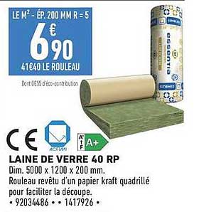 LAINE DE VERRE 40 RP
