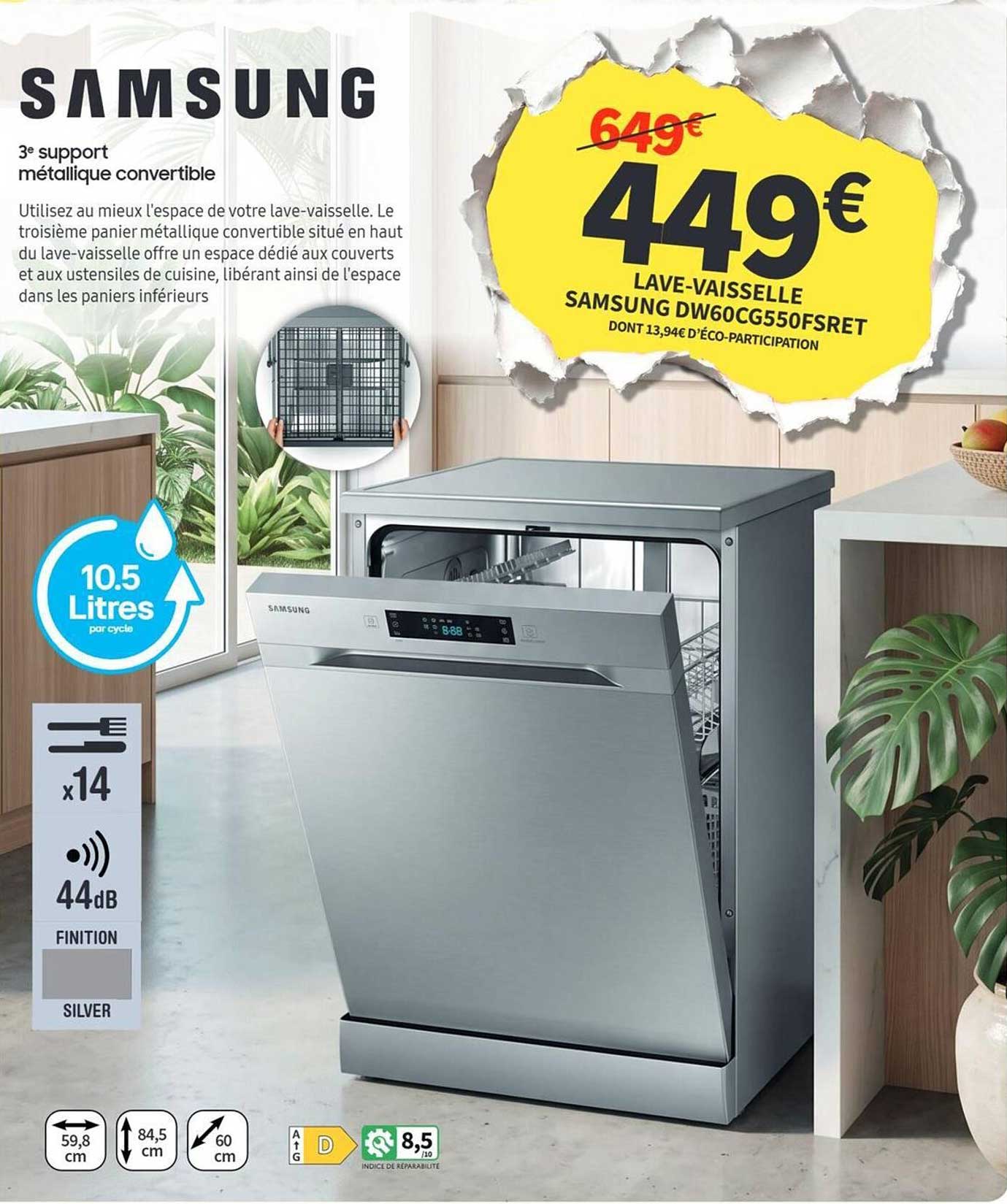 LAVE-VAISSELLE SAMSUNG DW60CG550FSRET