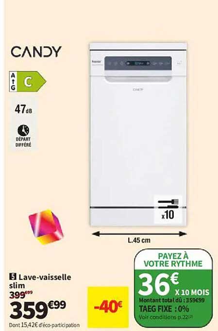Lave-vaisselle slim