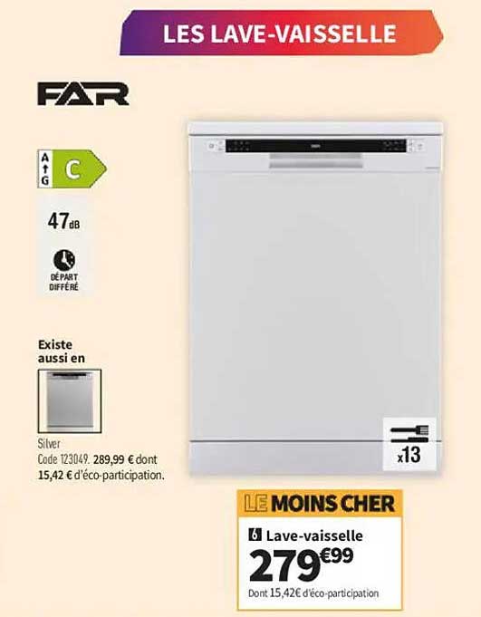 LE MOINS CHER Lave-vaisselle