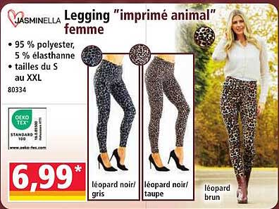 Legging “imprimé animal” femme
