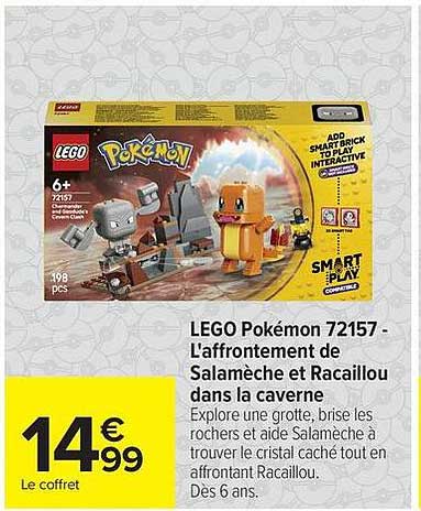 LEGO Pokémon 72157 - L'affrontement de Salamèche et Racaillou dans la caverne