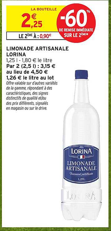 LIMONADE ARTISANALE LORINA