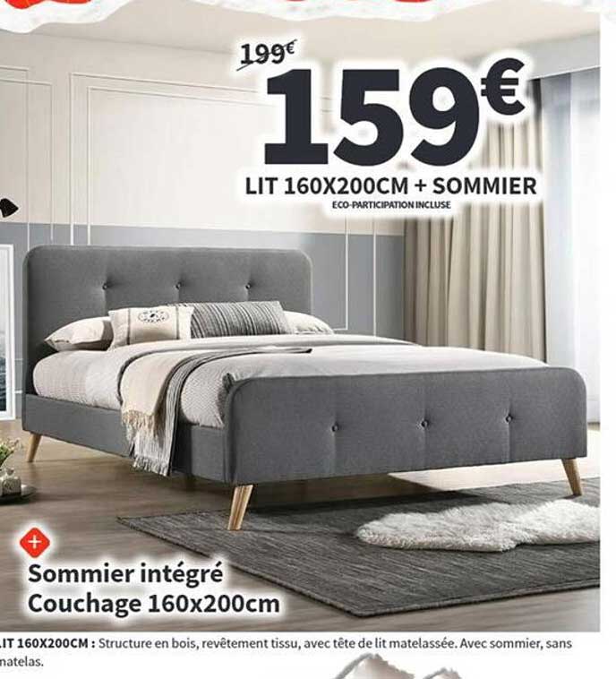 LIT 160X200CM + SOMMIER
