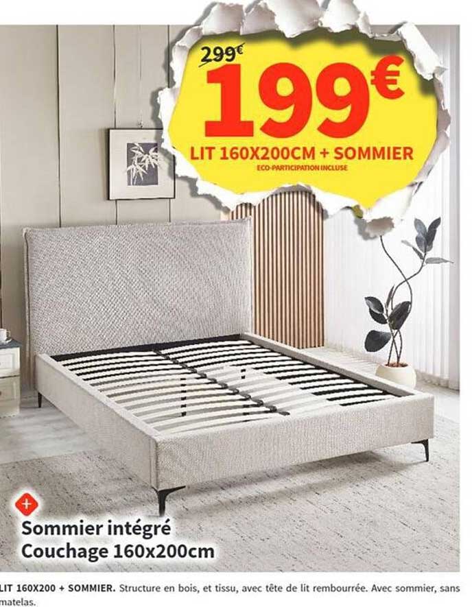 LIT 160X200CM + SOMMIER