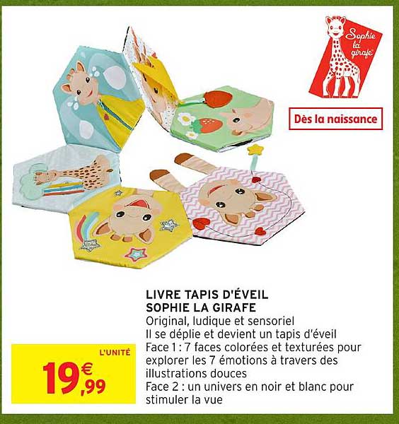 LIVRE TAPIS D’ÉVEIL SOPHIE LA GIRAFE