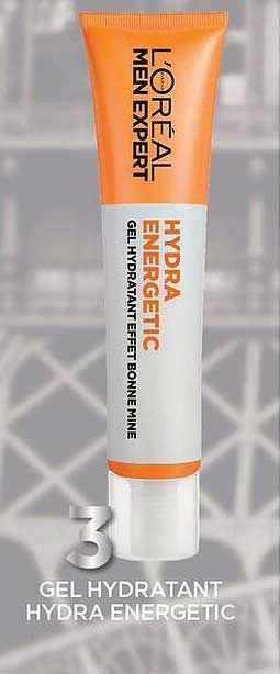 L'ORÉAL MEN EXPERT HYDRA ENERGETIC GEL HYDRATANT EFFET BONNE MINE