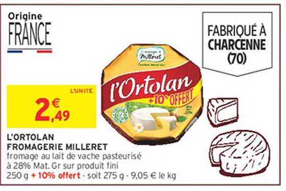 l’Ortolan +10% offert