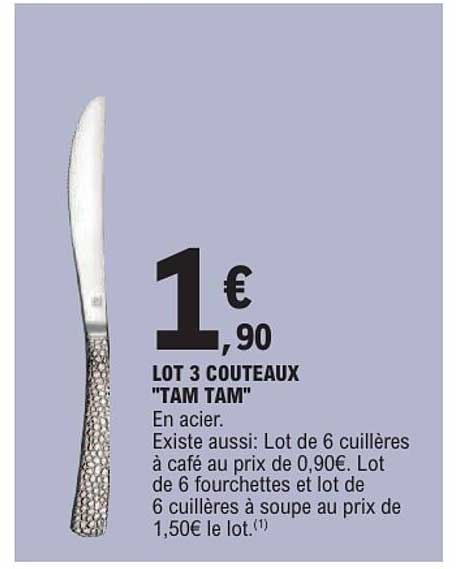 LOT 3 COUTEAUX "TAM TAM"