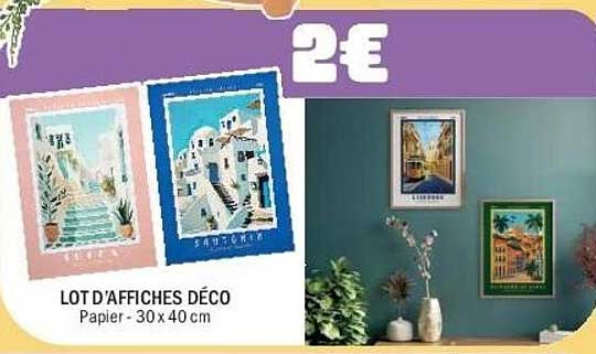 LOT D'AFFICHES DÉCO