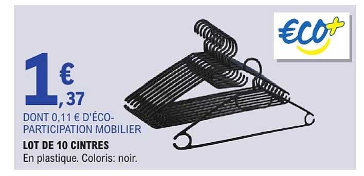 LOT DE 10 CINTRES