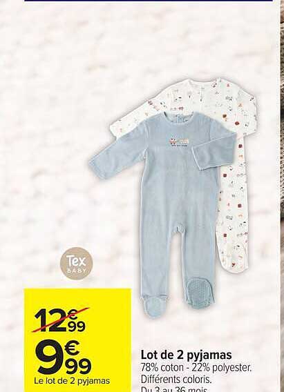 Lot de 2 pyjamas