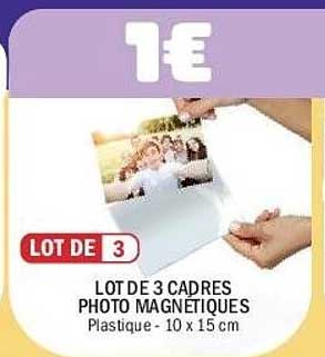LOT DE 3 CADRES PHOTO MAGNETIQUES