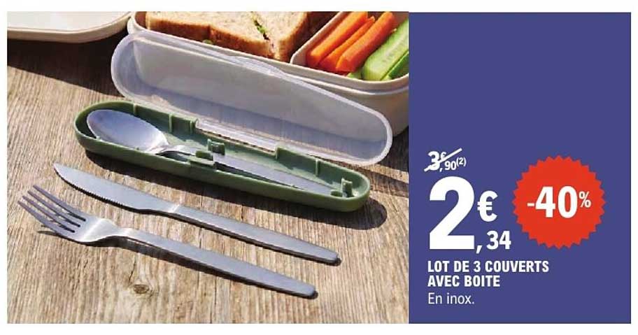 LOT DE 3 COUVERTS AVEC BOITE