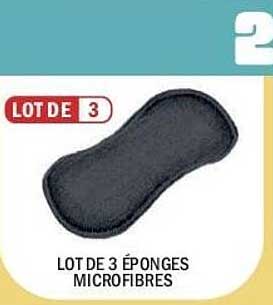 LOT DE 3 EPONGES MICROFIBRES