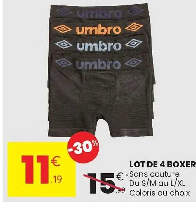 LOT DE 4 BOXER