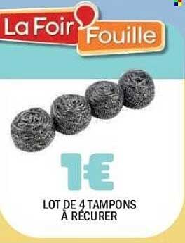 LOT DE 4 TAMPONS À RECURER