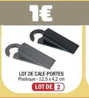 LOT DE CALE-PORTES Plastique - 12,5 x 4,2 cm LOT DE 2