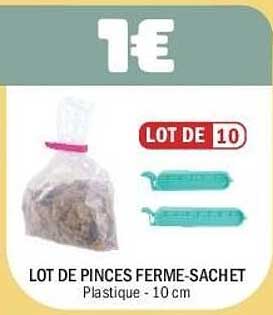 LOT DE PINCES FERME-SACHET
